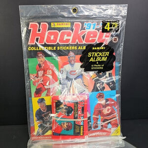 NEW Panini 1991-1992 Hockey NHL Player Sticker Album With 10 Packs of Sticker